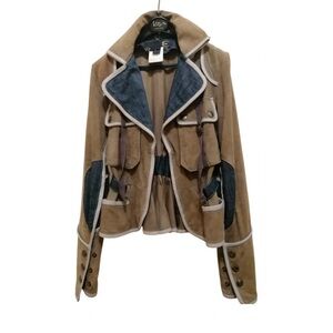 Just cavalli leather jacket y2k
